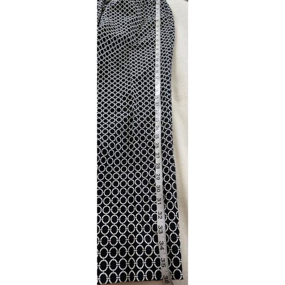 Talbots Womens Black Lattice Jacquard Hampshire Straight Leg Ankle Pants Sz 14WP - Picture 8 of 9